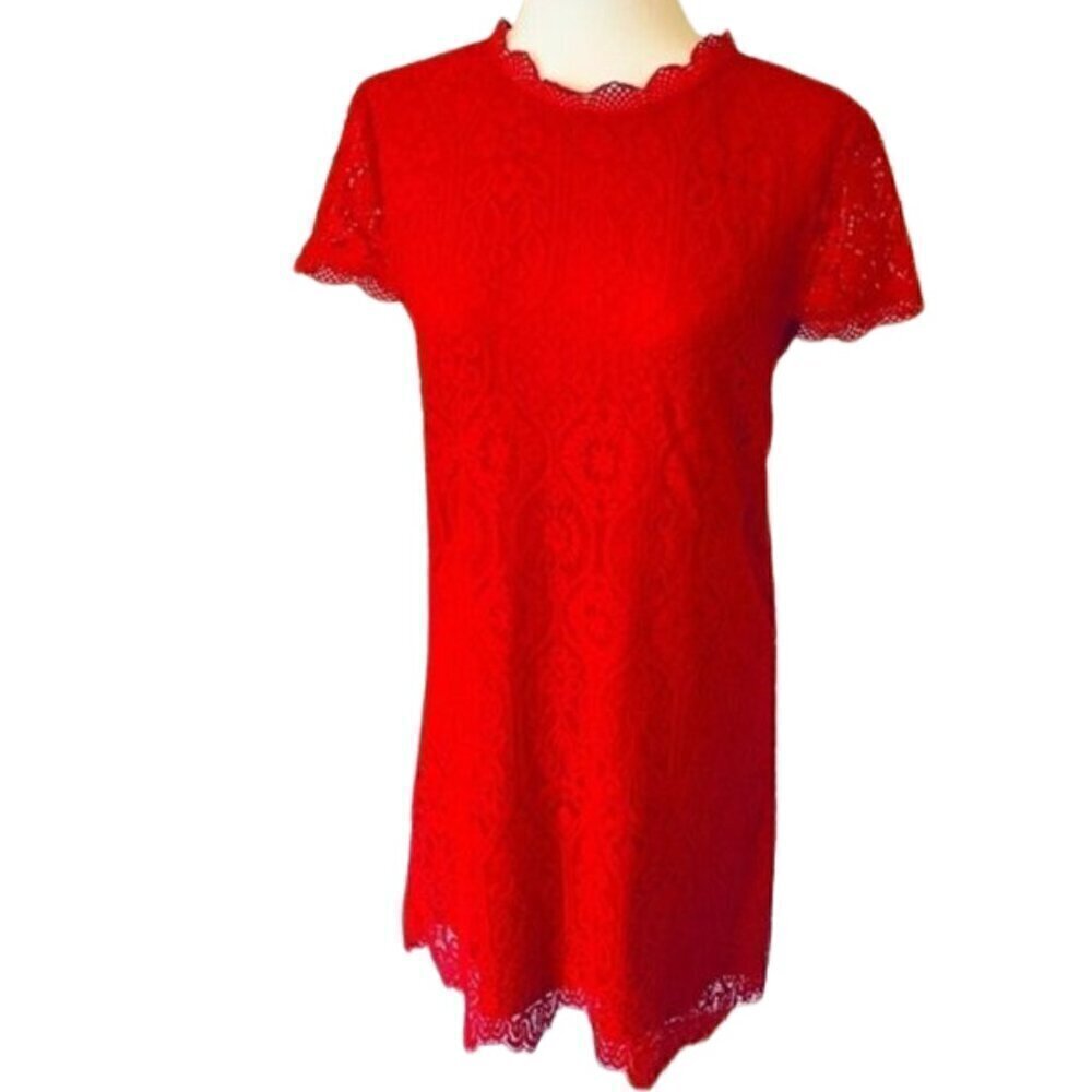 Francesca's Collections Red Lace Dress Size L